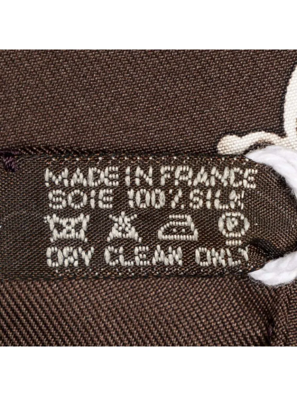 Hermes Scarf Dark Brown Red Silk